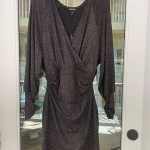 Kosiuko Sparkling Black Long Sleeve Dress, Sz. M